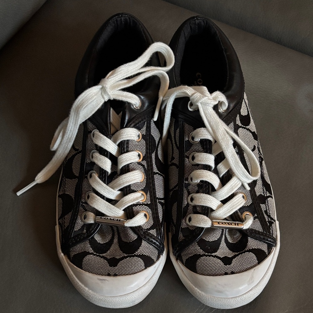 Coach Monogram Black and White Sneakers